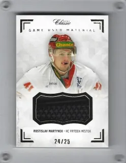 Martynek Rostislav OFS Chance Liga 2018-19 Game Used Memorabilia-stick xx/25 č.MAR-R